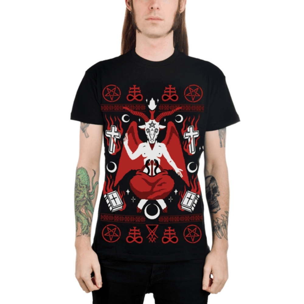 Too Fast Baphoclaus Xmas In Hell Unisex Graphic T Shirt NWT